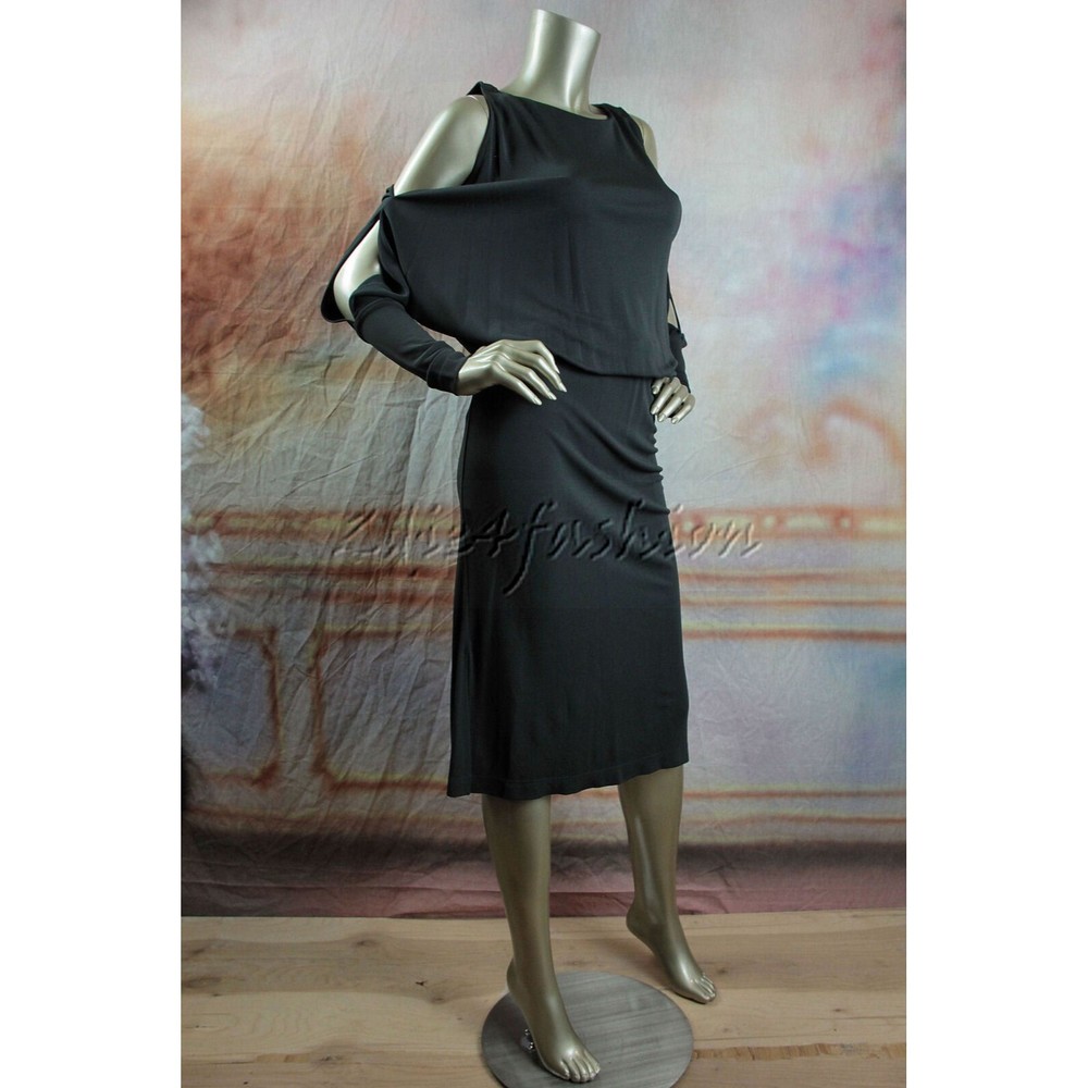 $2295 NWT MICHAEL KORS Sexy Dark Gray Stretchy Jersey Dress 4